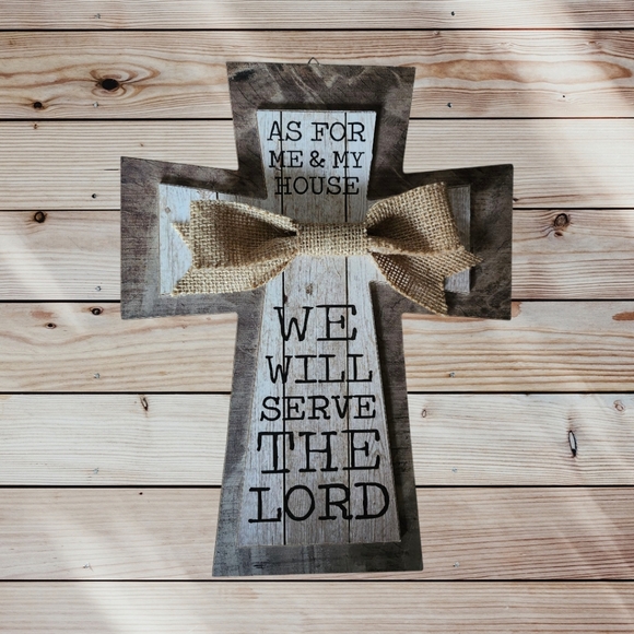 Rustic Wooden Cross Wall Decor - Picture 1 of 1